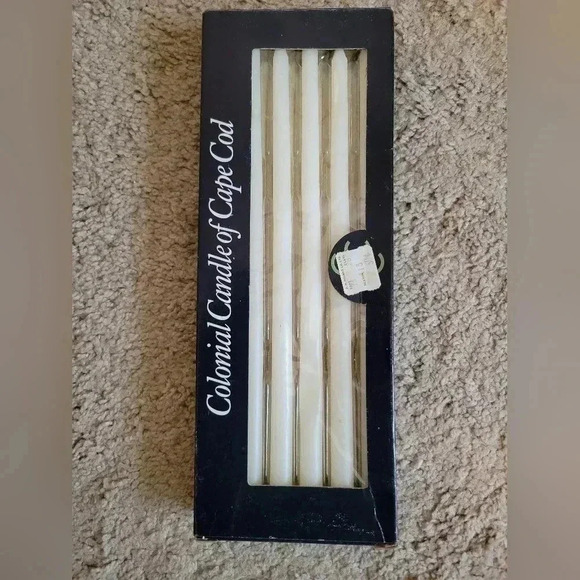 Vintage Colonial Candles of Cape Cod White Slim Tapers 10" Christmas - Picture 1 of 5